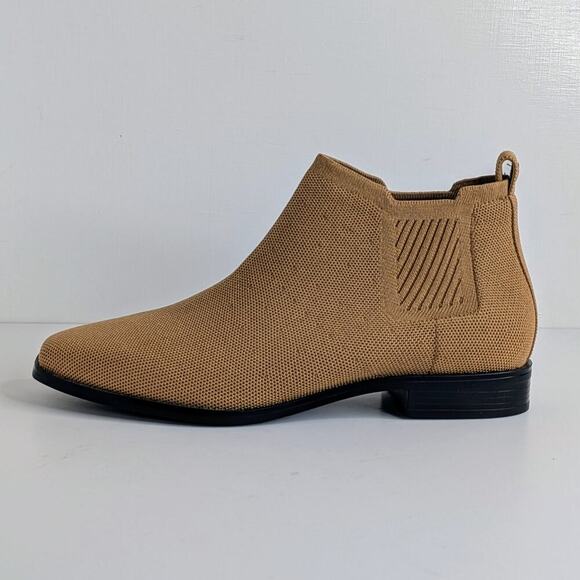 Vivaia Ankle Boots Ryan Womens EU 41 Tan Nutmeg Square Toe Pull On Soft Knit - Picture 7 of 14